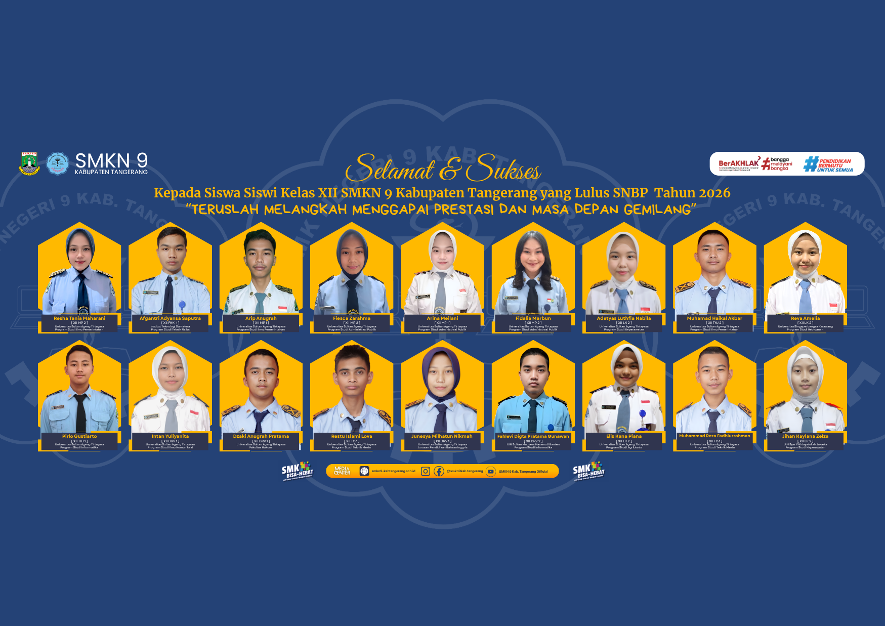 Spanduk Ucapan Selamat SNBP